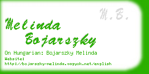 melinda bojarszky business card